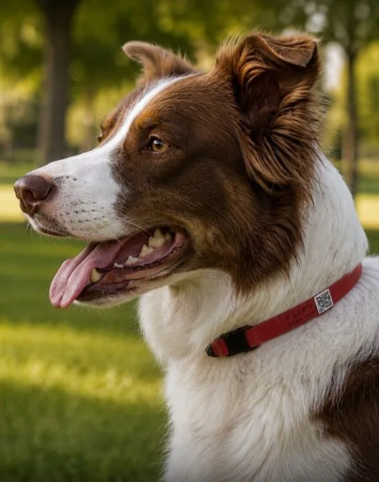 QR Kodlu Köpek Tasması - Kırmızı