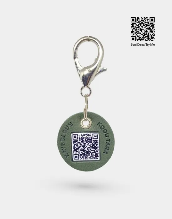 QR Kodlu Kedi ve Köpek Künyesi Yeşil